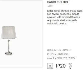 Veioza cu variator PARIS TL1 BIG Argento 014975