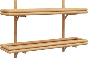 vidaXL Raft de perete cu raft Pe perete Maro 100 x 26 x 60 cm Bambus