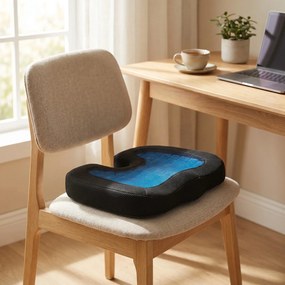 Perna ortopedica sezut memory foam cu gel racoritor ORTO COCCIS Gel
