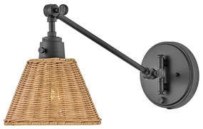 Hinkley HK-ARTI-1W-BK-NR - Aplică de perete cu spot ARTI 1xE27/60W/230V negru/maro