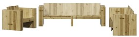 3216903 vidaXL Set mobilier relaxare de grădină, 2 piese, lemn de pin tratat