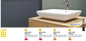 Aplica LED pentru baie moderna IP54 BEAUTY L-101cm alba