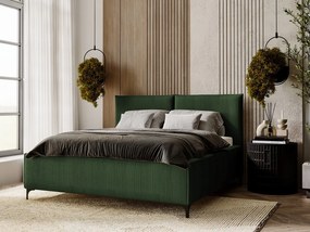 Pat matrimonial 180 cm Camtana (Verde închis + Negru) (cu somieră) (cu sp. depozitare). 1104322