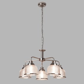Lustra suspendata design clasic Bistro II 5L argintiu satin 1685-5SS SRT