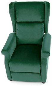 Fotoliu recliner Agustin 2 velvet verde H107 cm
