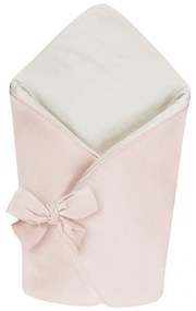 Wrap Babyhorn nou nascut, Paturica de infasat cu doua fete, Cu multiple utilizari, Din in, Alb si Sepia Rose