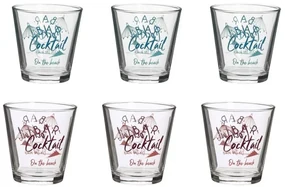 Set 6 pahare Coktail, sticla, 250 ml, 8.5x8.8 cm