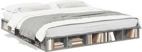 vidaXL Cadru de pat, gri sonoma, 180x200 cm, lemn prelucrat