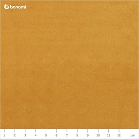 Canapea cu tapițerie din catifea Kooko Home Lento, 198 cm, galben