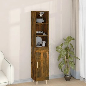3115617 vidaXL Dulap înalt, stejar fumuriu, 34,5x34x180 cm, lemn prelucrat