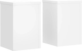 vidaXL Suporturi de plante, 2 buc., alb, 25x25x35 cm, lemn prelucrat