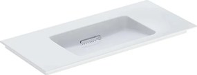 Lavoar pe mobilier Geberit One Slim 105 cm alb cu scurgere speciala