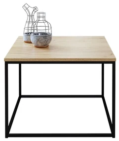 Masă de cafea Gwendolyn (negru mat + Stejar craft). 1059366