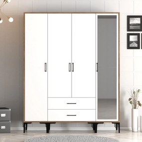 Dulap de haine Kiara STR (Nuc + Alb). 1088457