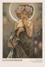 Reproducere The Moon (Celestial Art Nouveau / Beautiful Female Portrait) - Alphonse / Alfons Mucha, (26.7 x 40 cm)