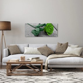 Tablou - Trandafir verde (120x50 cm)