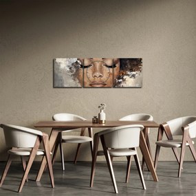 Tablou - Portret de femeie (cu ceas) (90x30 cm)