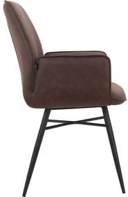 Set de scaune de sufragerie maro 2 buc. tapițat Anzo – Støraa