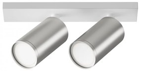 Spot aplicat modern alb argintiu cu 2 becuri Maytoni Focus S 