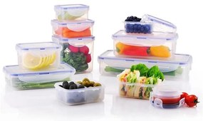 Set de 11 recipiente pentru alimente LOCK