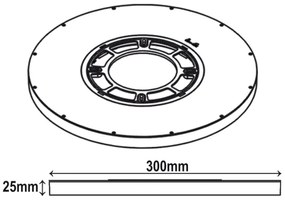 Plafonieră LED REVIT LED/24W/230V d. 30 cm alb Top Light