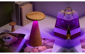 Veioză în culoare naturală LED cu abajur din lemn (înălțime 21 cm) Sylva – Gingko