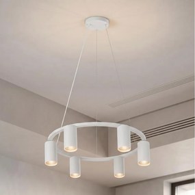 Brilagi - Lustru suspendat pe cablu SELE 6xGU10/30W/230V alb
