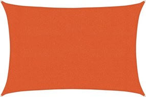 vidaXL Pânză parasolar, portocaliu dreptunghiular 3x5 m HDPE 160 g/m²