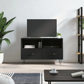 828965 vidaXL Comodă TV, negru, 80x36x50 cm, lemn prelucrat