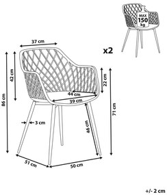 Set 2 buc scaune de sufragerie Nasza (negru). 1080358