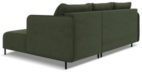 Colțar verde extensibil/cu spațiu de depozitare (cu colț pe partea dreaptă) Luana – Makamii