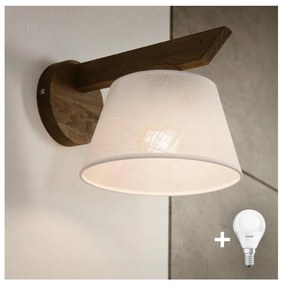 Aplică LED Brilagi ANTHONY 1xE14/40W/230V stejar nuc/alb