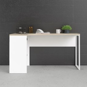 Birou coltar EFREM PLUS cu 2 sertare si blat in decor stejar