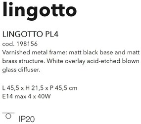 Plafoniera design modern Lingotto PL4 198156