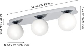 Eglo 902096 - Plafonieră LED pentru baie CASTROVIDO 3xG9/4,2W/230V IP44 crom