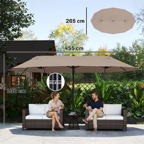 Outsunny umbrele de gradina umbrela dubla 4.6m gradina piscina | Aosom Romania