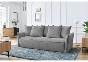 Canapea gri deschis extensibilă 226 cm Leon – Bobochic Paris