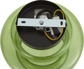 Plafonieră retro neagră cu sticlă verde - Denise