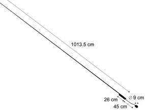 Sistem modern de iluminat pe șine negru monofazat 1000 cm - Magnetic