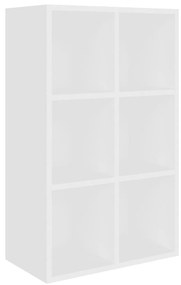 Bibliotecă/servantă, alb, 66x30x97,8 cm, pal