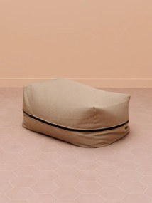 Puf pentru exterior bej din textil acrilic, "Les Sables-d'Olonne"