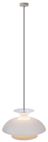 Lampa suspendată scandinavă bej cu interior alb - Titus