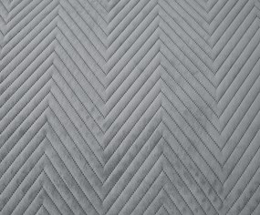 Cuvertura de pat din catifea gri cu model ARROW VELVET Dimensiuni: 200 x 220 cm