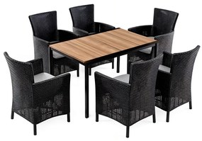 Nadia 6+1 kerti bútor garnitúra szett kőris-grafit