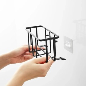 Suport pentru accesorii de spălat negru autoadeziv din metal Film Hook – YAMAZAKI