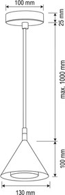 Brilagi - Lampă suspendată pe cablu CONE SINGLE 1xGX53/15W/230V bej