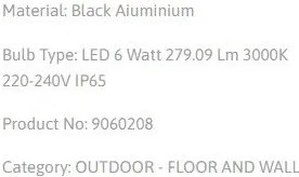 Aplica LED pentru exterior design modern IP65 Carina negru