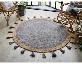 Covor din iută gri ⌀ 150 cm Istanbul - Flair Rugs