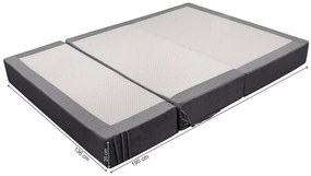 Canapea extensibila Urban Living Bedora 136x80x40 cm Grey/Grey Flower