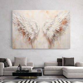 Tablou Canvas, 20x30cm, Dormitor si Living, Moderne, Textura de pictura, White Bloody Wings